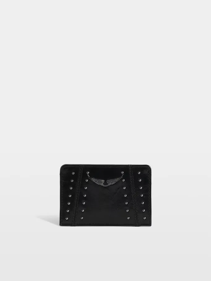ZV Pass Vintage Patent Studs Cardholder by Zadig & Voltaire
