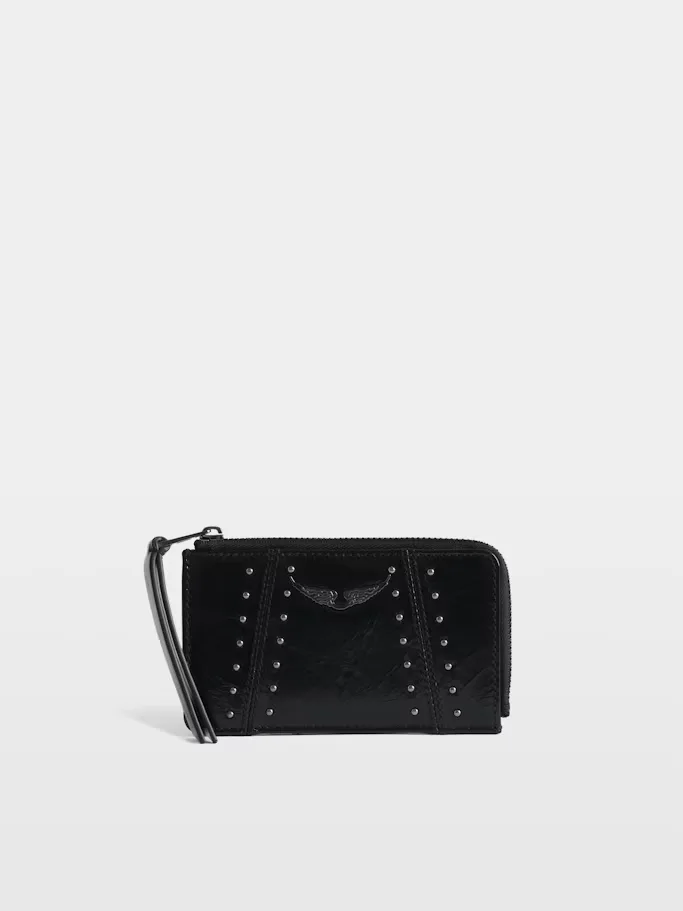 ZV Vintage Patent Studs Cardholder by Zadig & Voltaire