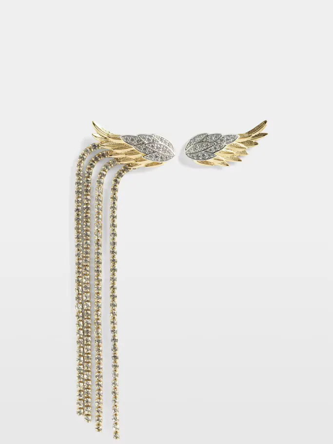 Rock Feather Strass Earrings by Zadig & Voltaire