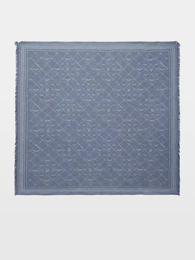 Liz Denim Monogram Scarf