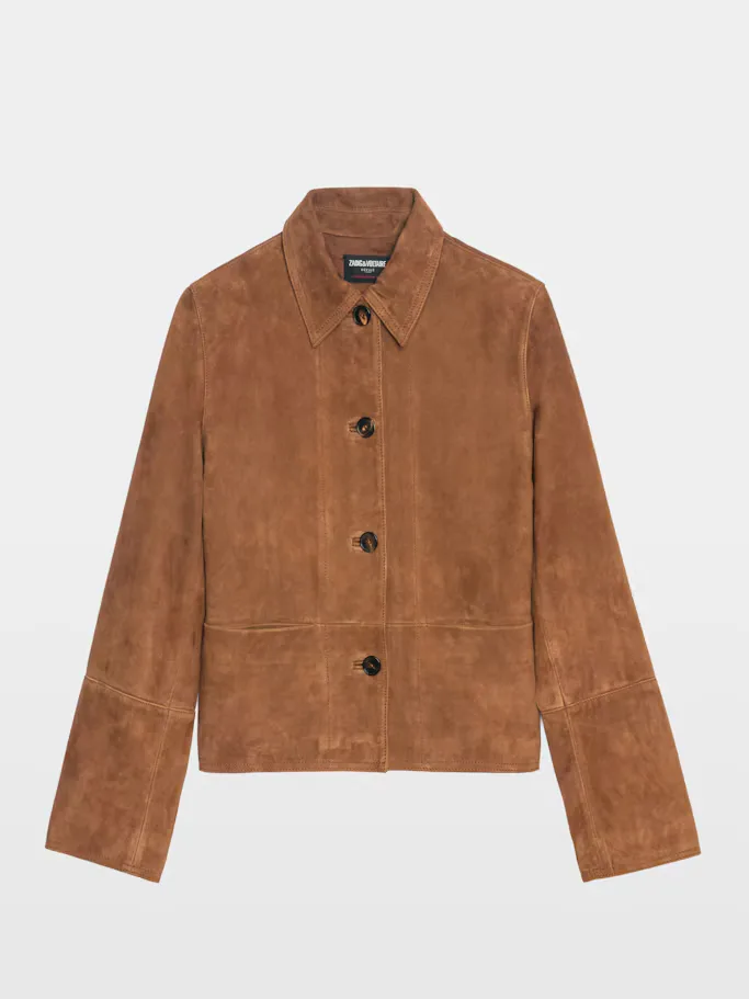 Lessa Cropped Suede Jacket by Zadig & Voltaire