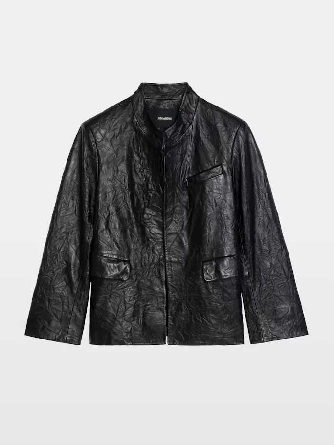 Veryn Creased Leather Blazer by Zadig & Voltaire