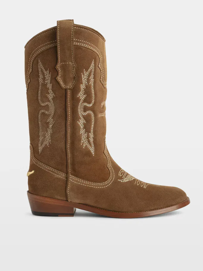 Tex Western Suede Boots by Zadig & Voltaire