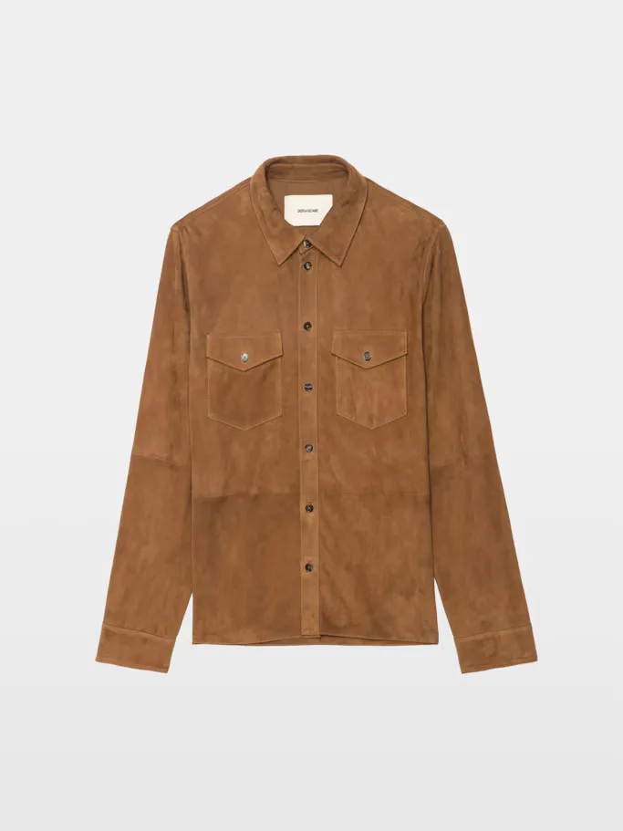 Sergy Suede Leather Shirt by Zadig & Voltaire