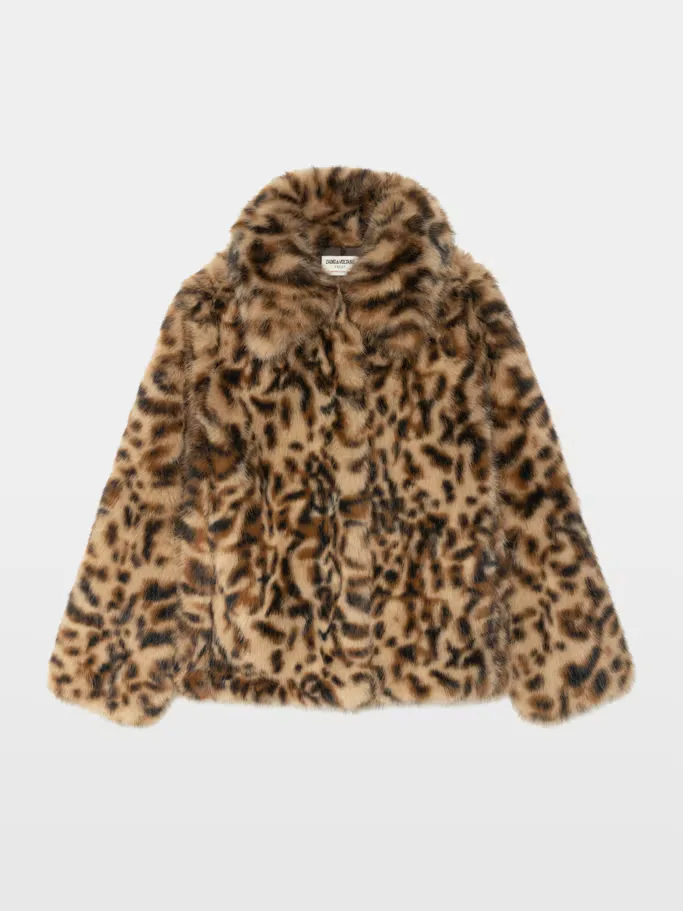 Finito Leopard Print Faux Fur Coat by Zadig & Voltaire