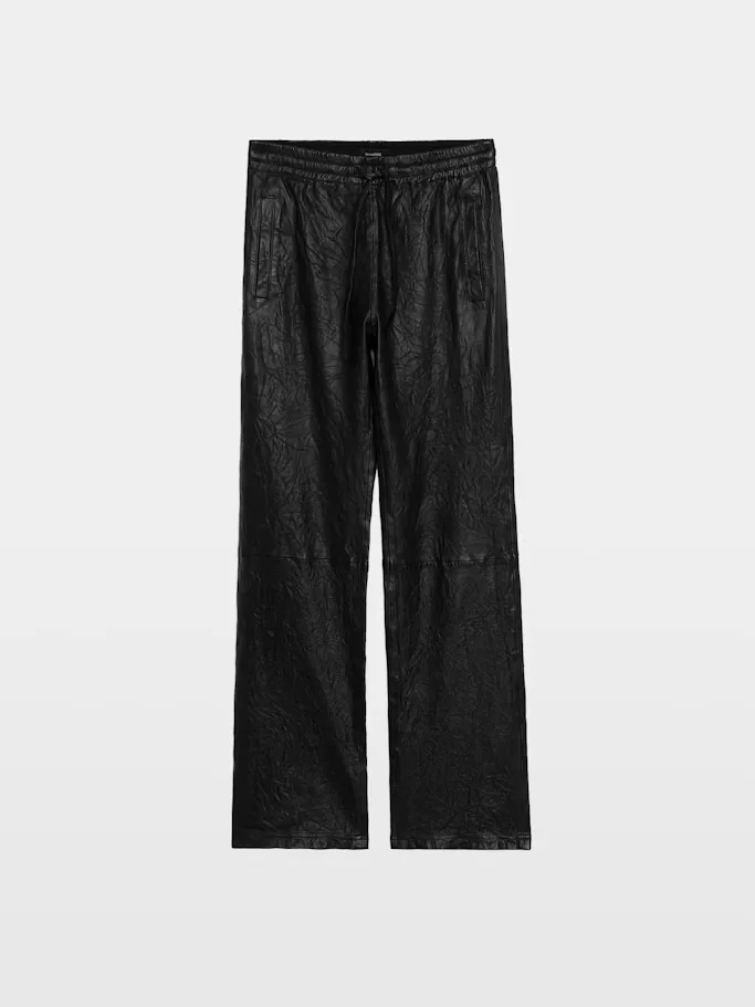 Pocha Crinkled Leather Pants by Zadig & Voltaire