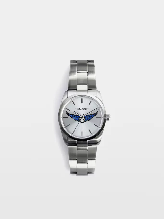 Zadig Strass Wings Watch - Steel by Zadig & Voltaire