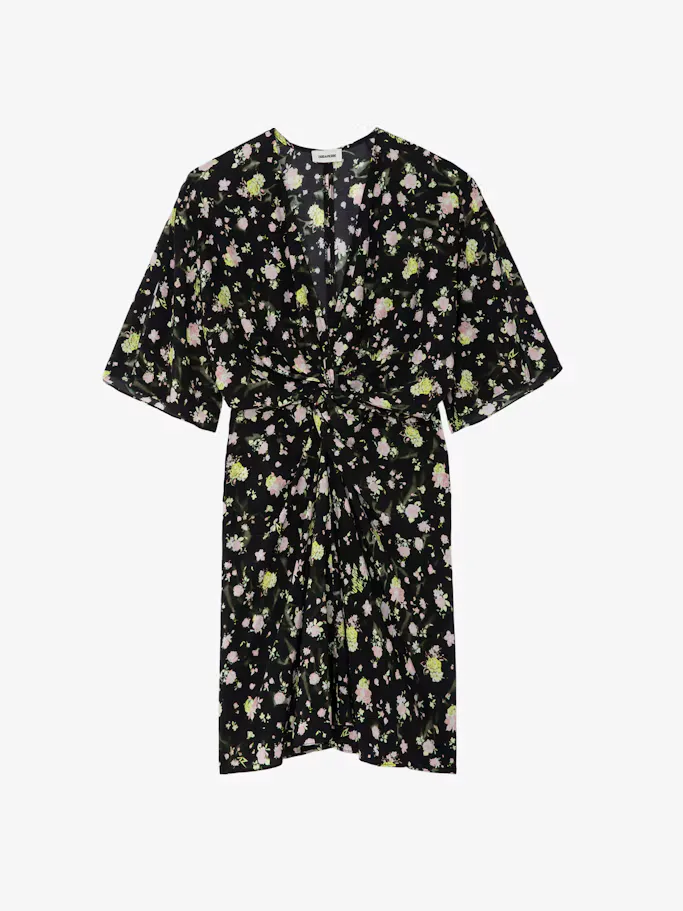 Rozom Soft Crinkle Roses Dress by Zadig & Voltaire