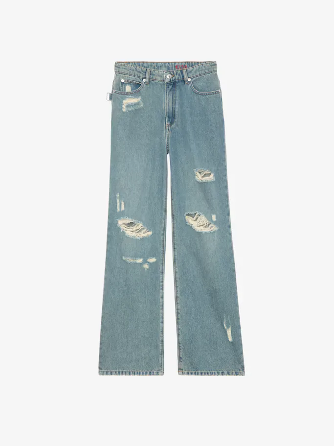 Elio Distressed Straight Leg Jeans by Zadig & Voltaire