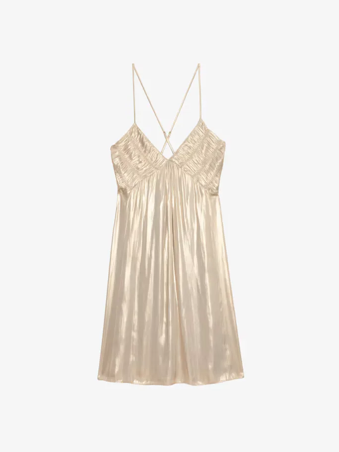 Rayonna Pleated Satin Dress by Zadig & Voltaire
