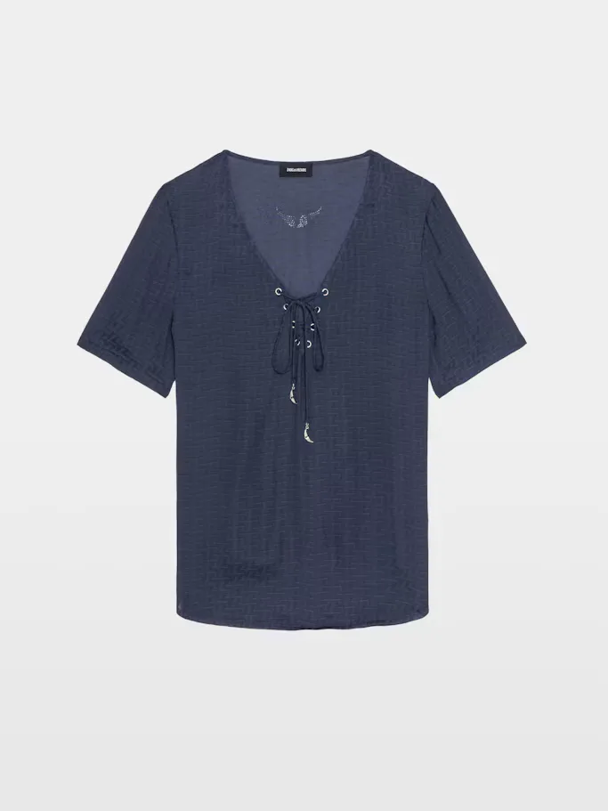 Terzo Satin V Neck Top by Zadig & Voltaire