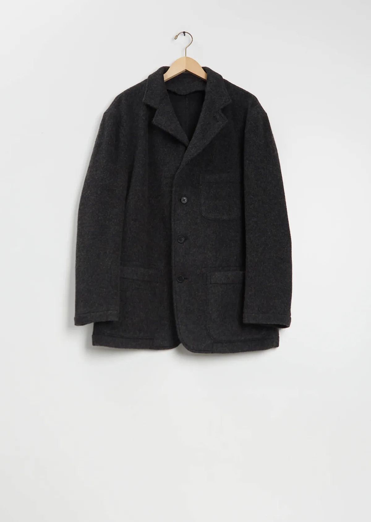 Stretch Wool Herringbone Jacket by Ys Men