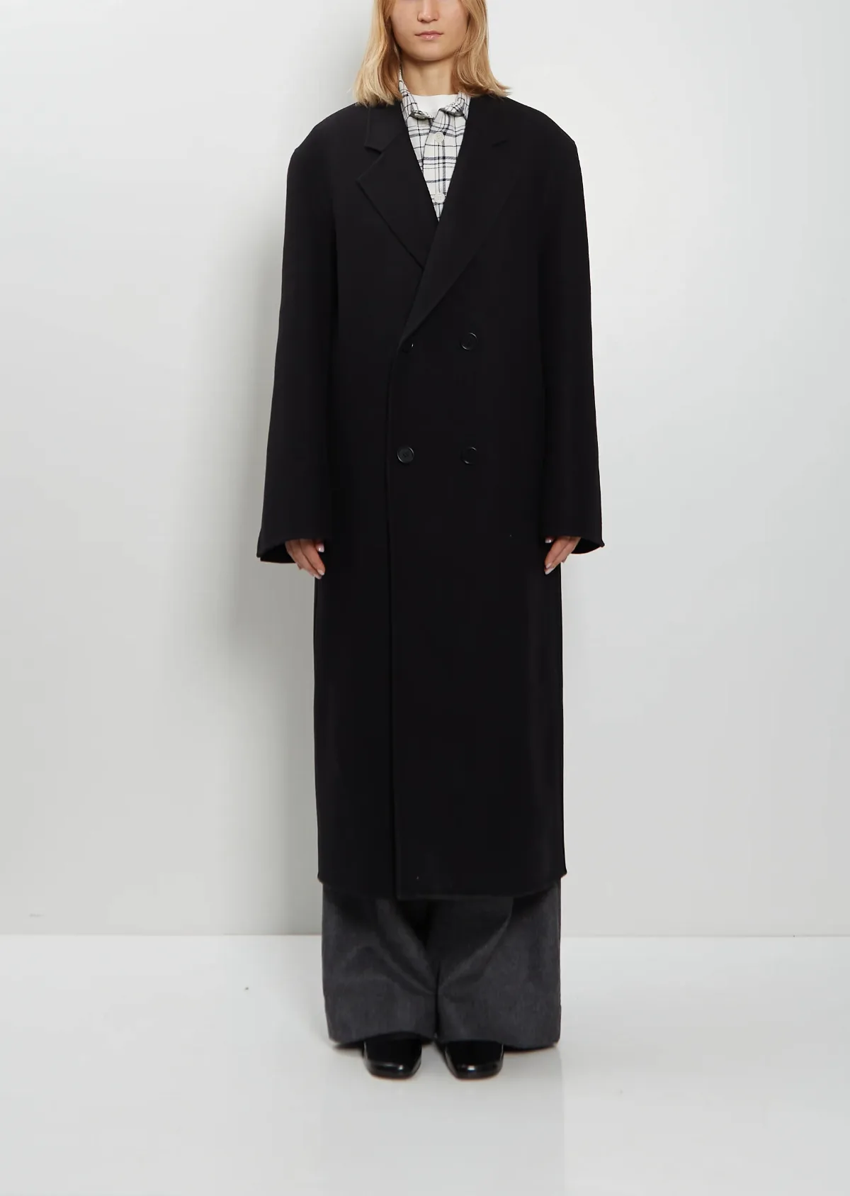 Meta Campania Vanley Double Breasted Wool Coat by Meta Campania