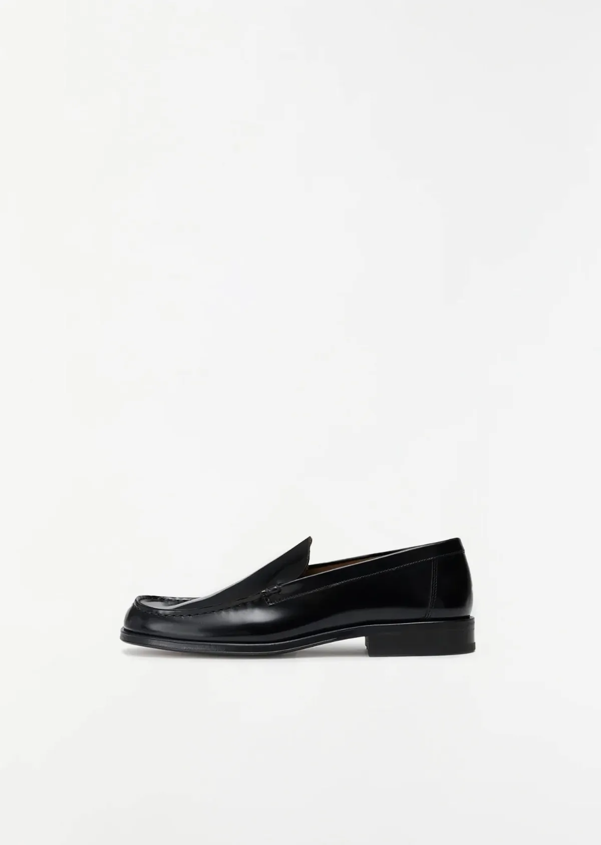 Shiny Finish Leather Loafer by Lemaire