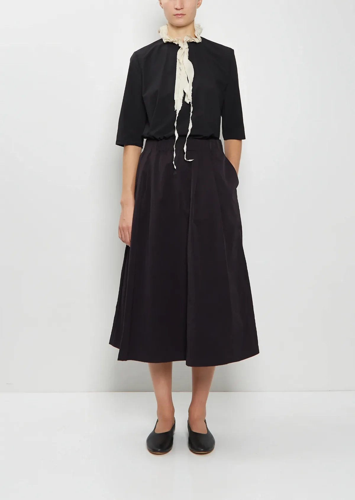 Cotton Pleated Skirt by Apuntob