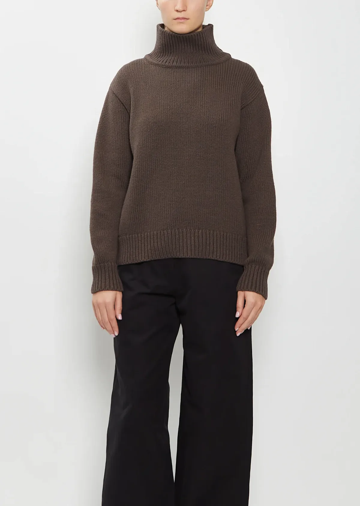 MHL by Margaret Howell Wool Cotton High Neck Sweater by Mhl by Margaret Howell