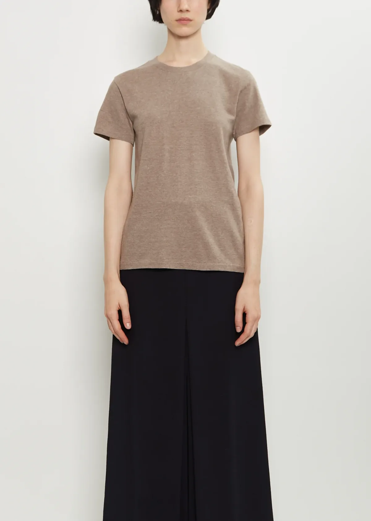 Cotton Seamless Crew Neck Tee by Auralee