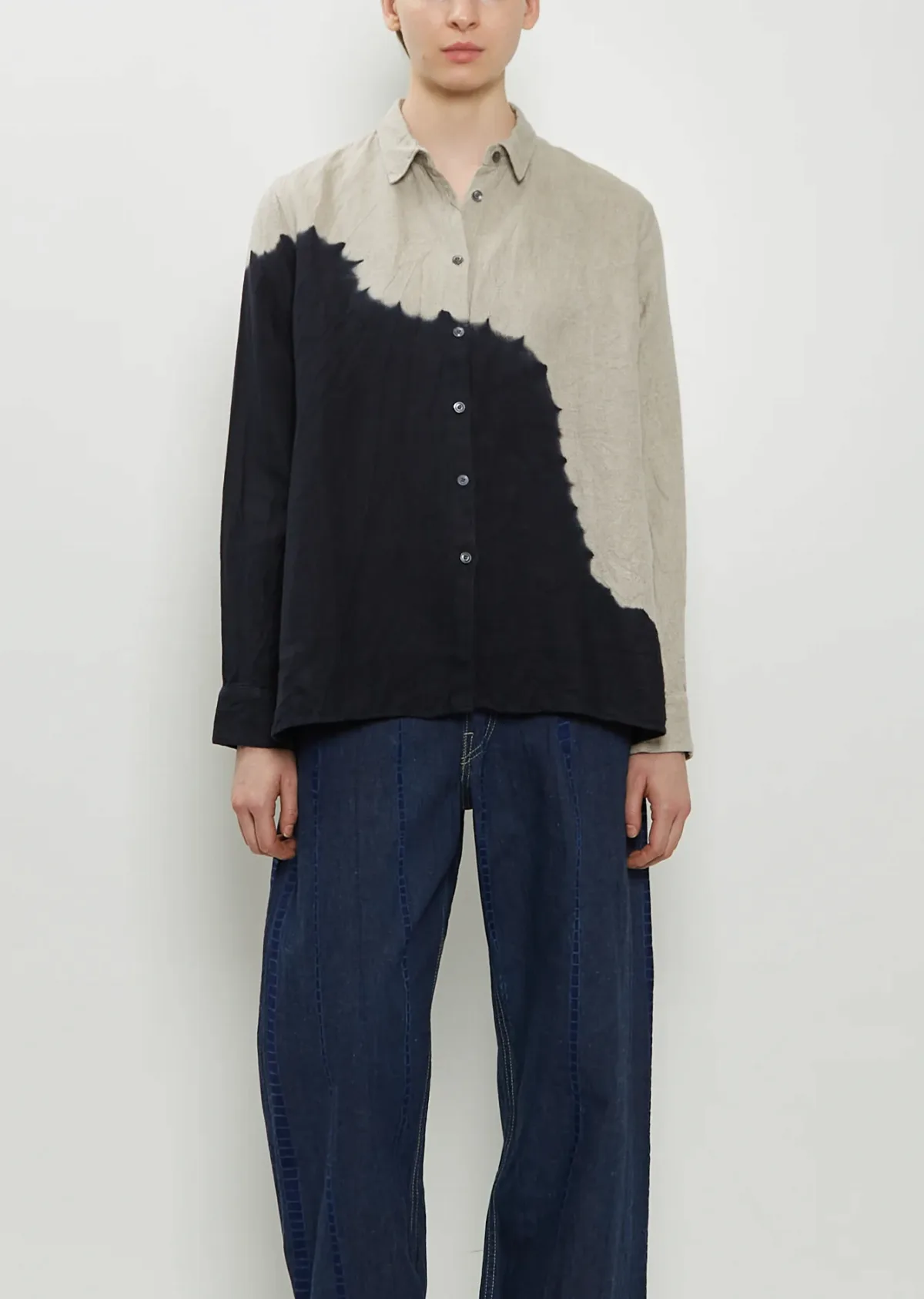 Linen Long Sleeve Shirt by Suzusan