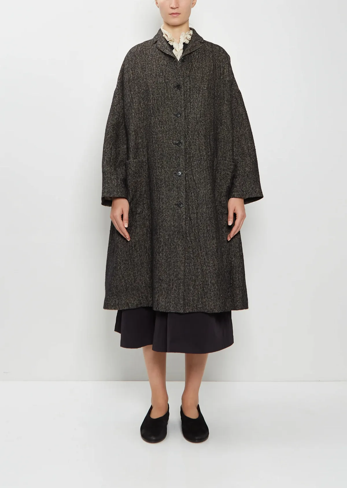 Wool Long Coat by Apuntob
