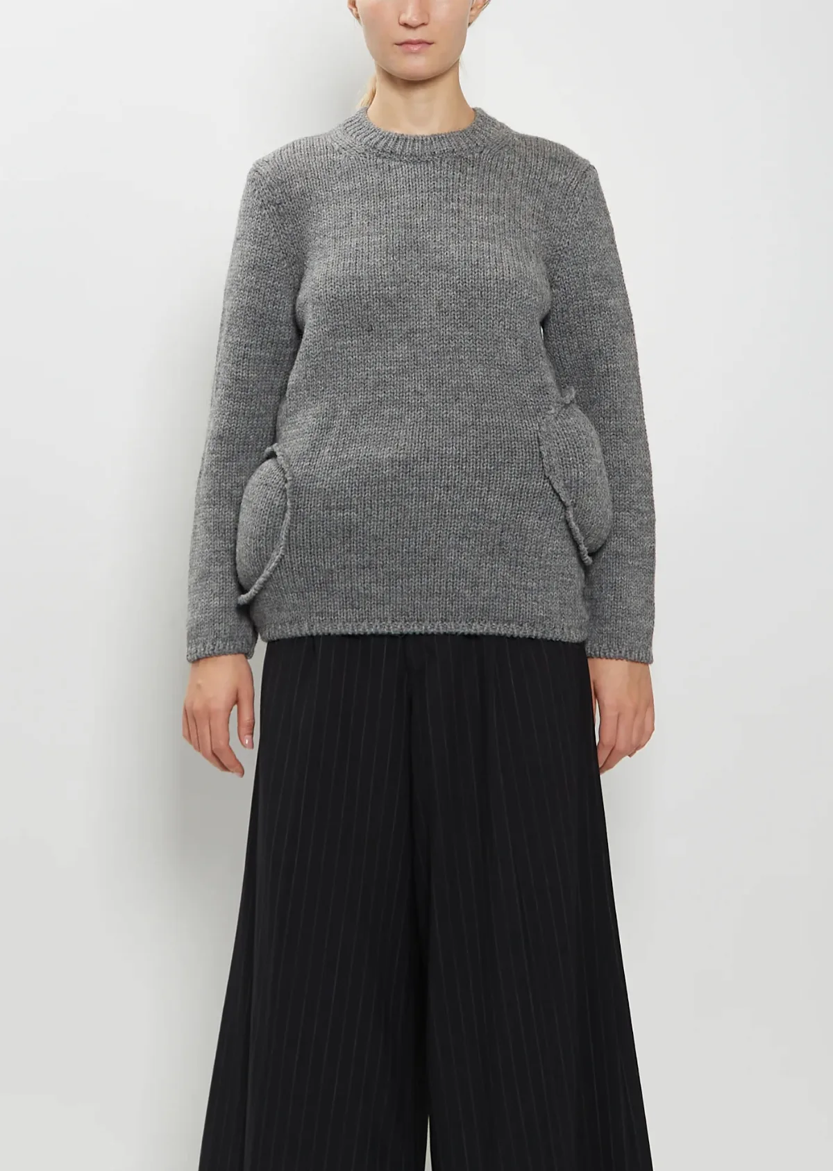 Padded Details Wool Sweater Top by Comme des Garçons