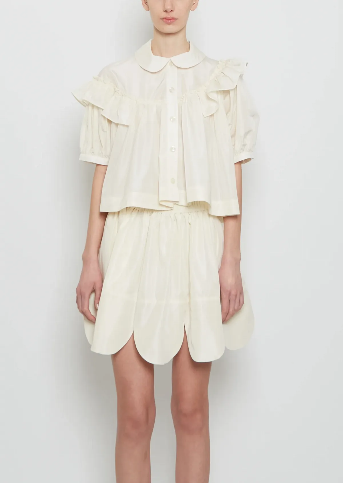 Puff Sleeve Cropped Shirt by Simone Rocha
