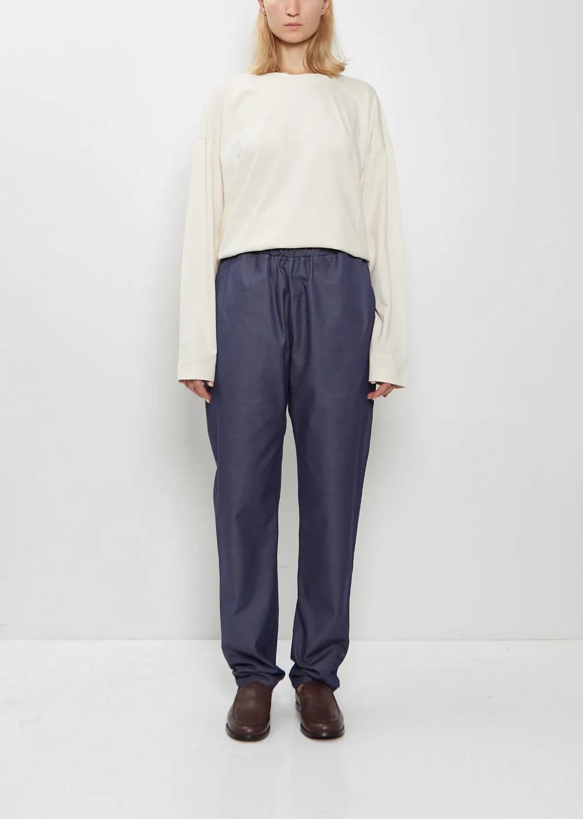 42 Tapered Cotton Jean Trouser by Moniquevanheist