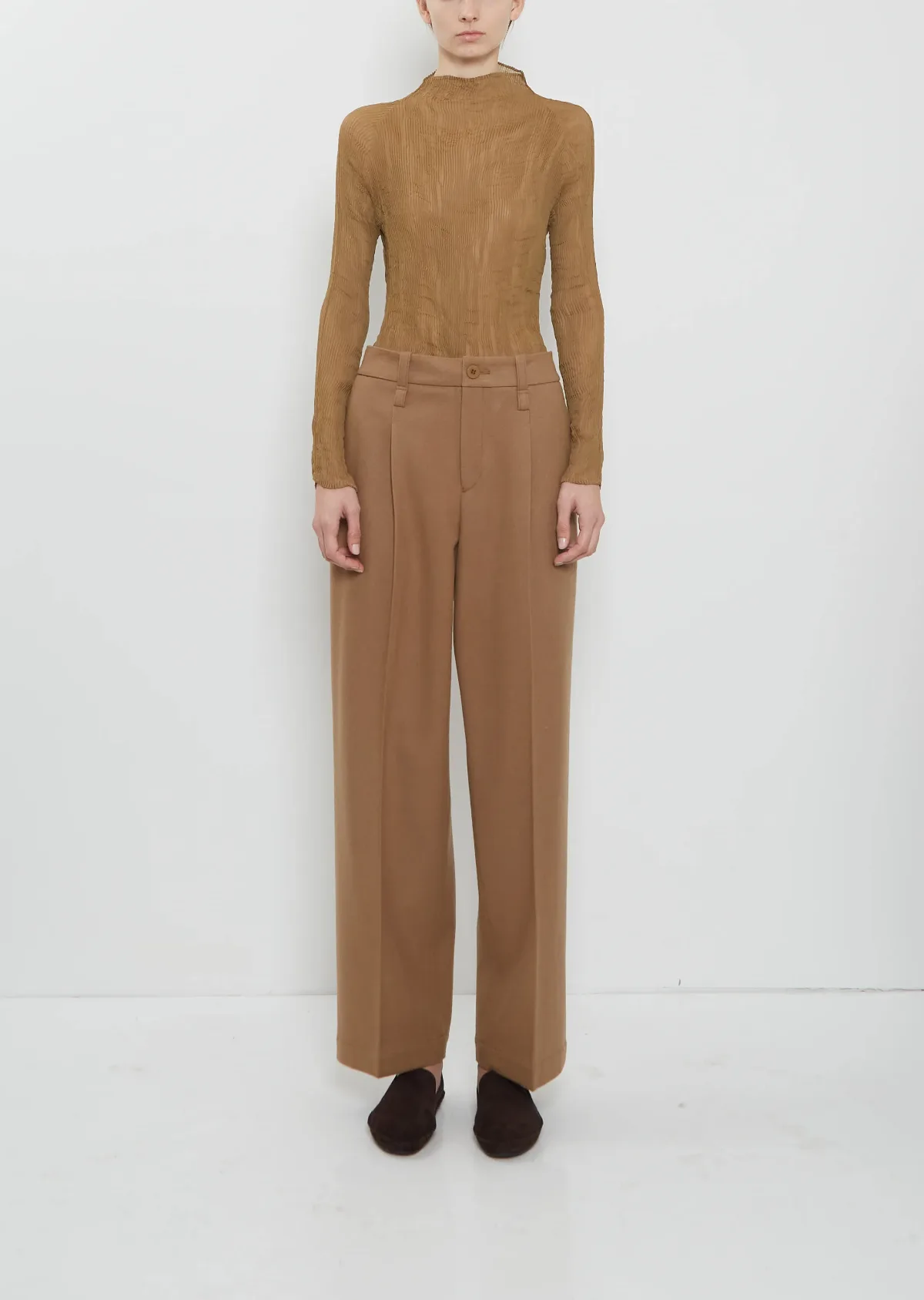 Wool Tweed Pants by Issey Miyake