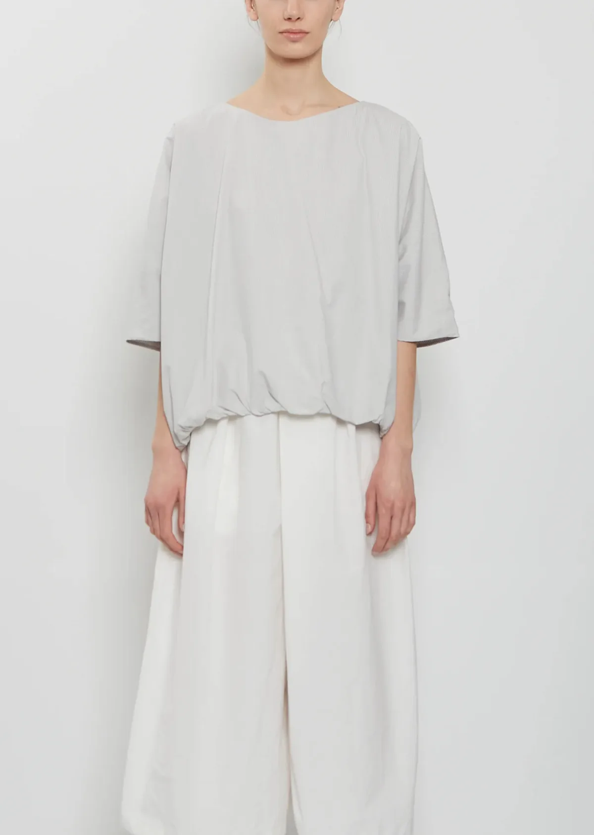Contrasting Lining Cotton Top by Apuntob