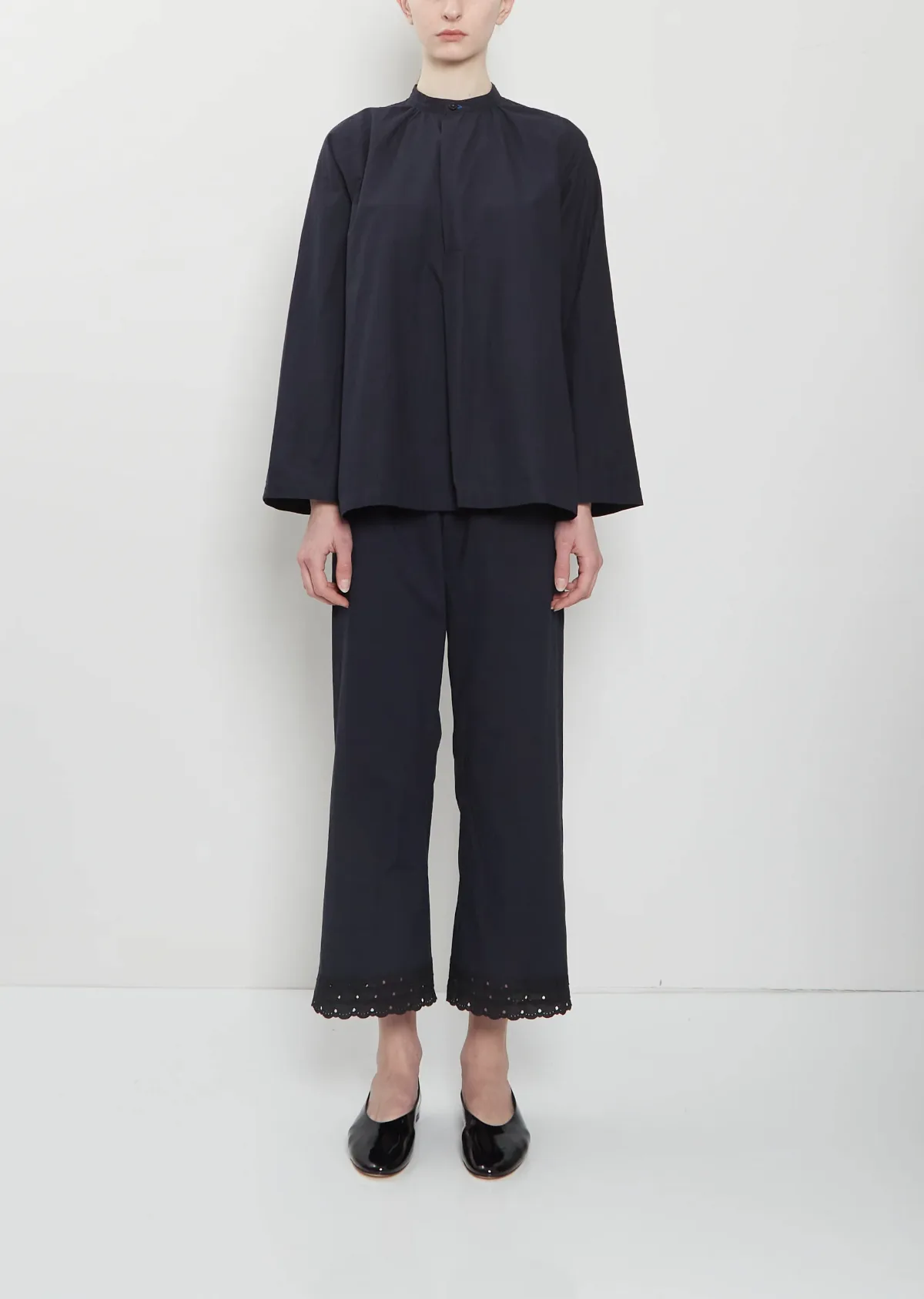Dense Khadi Cotton Pants with Lace by Dosa