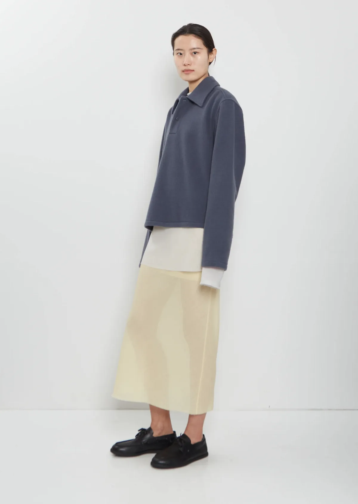 Wool Fleece Polo by Rier