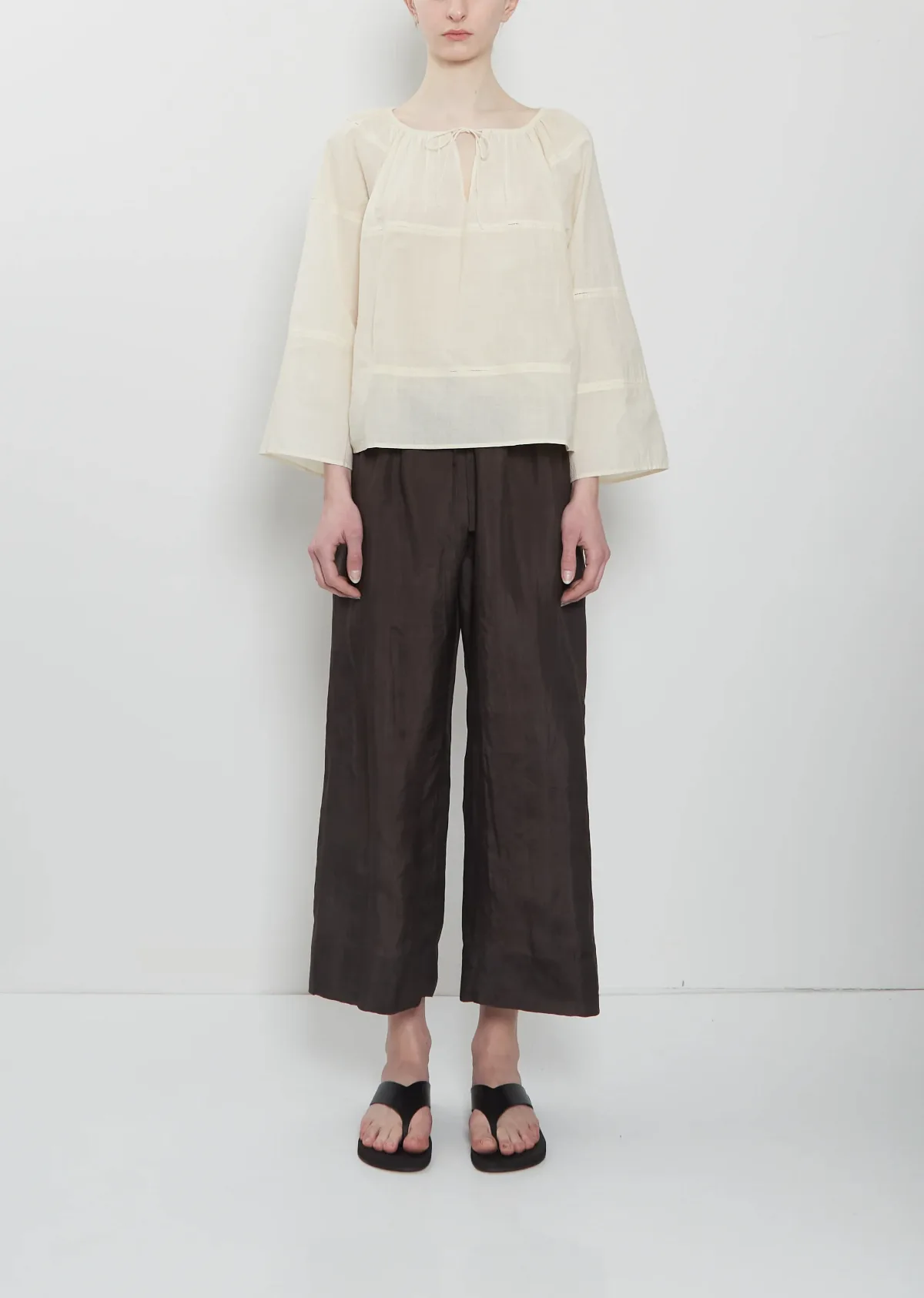 Khadi Silk Wide Leg Pants by Dosa
