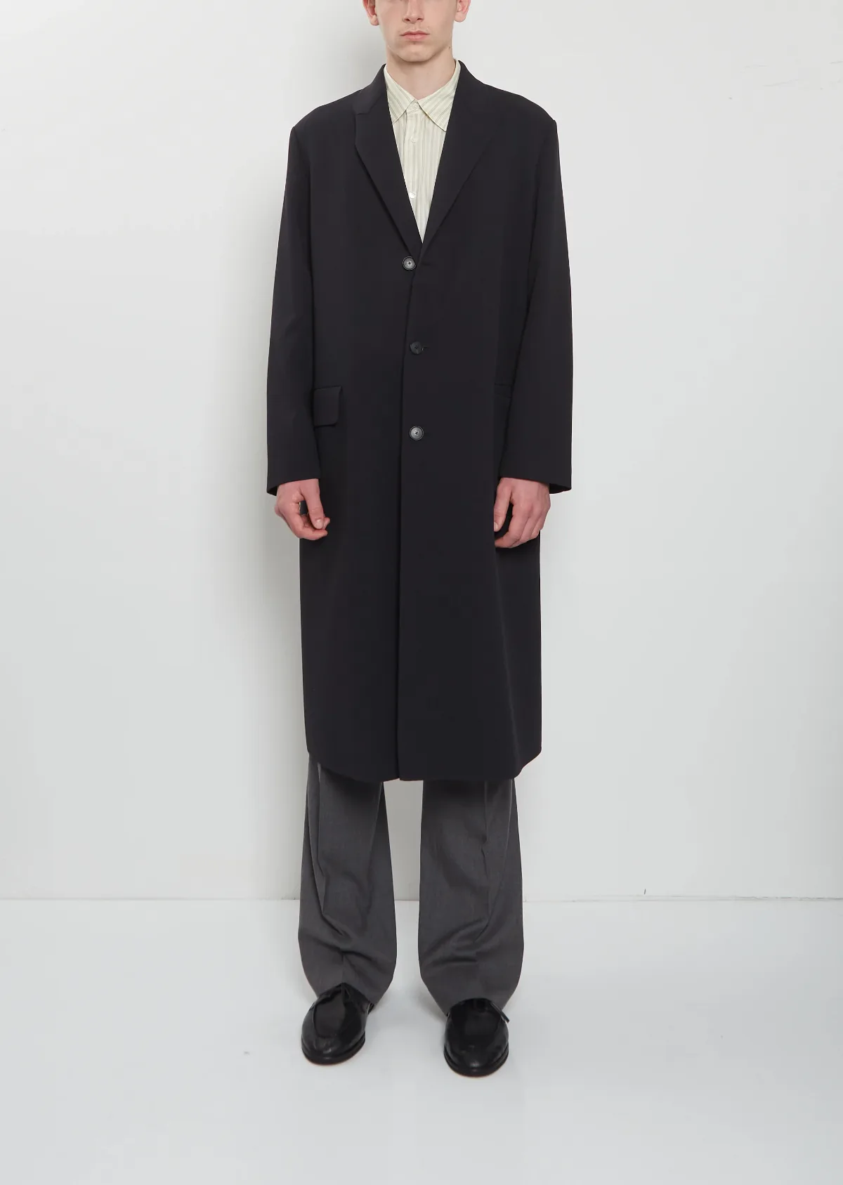 Structured Wool Hand-Sewn Coat by Auralee Men