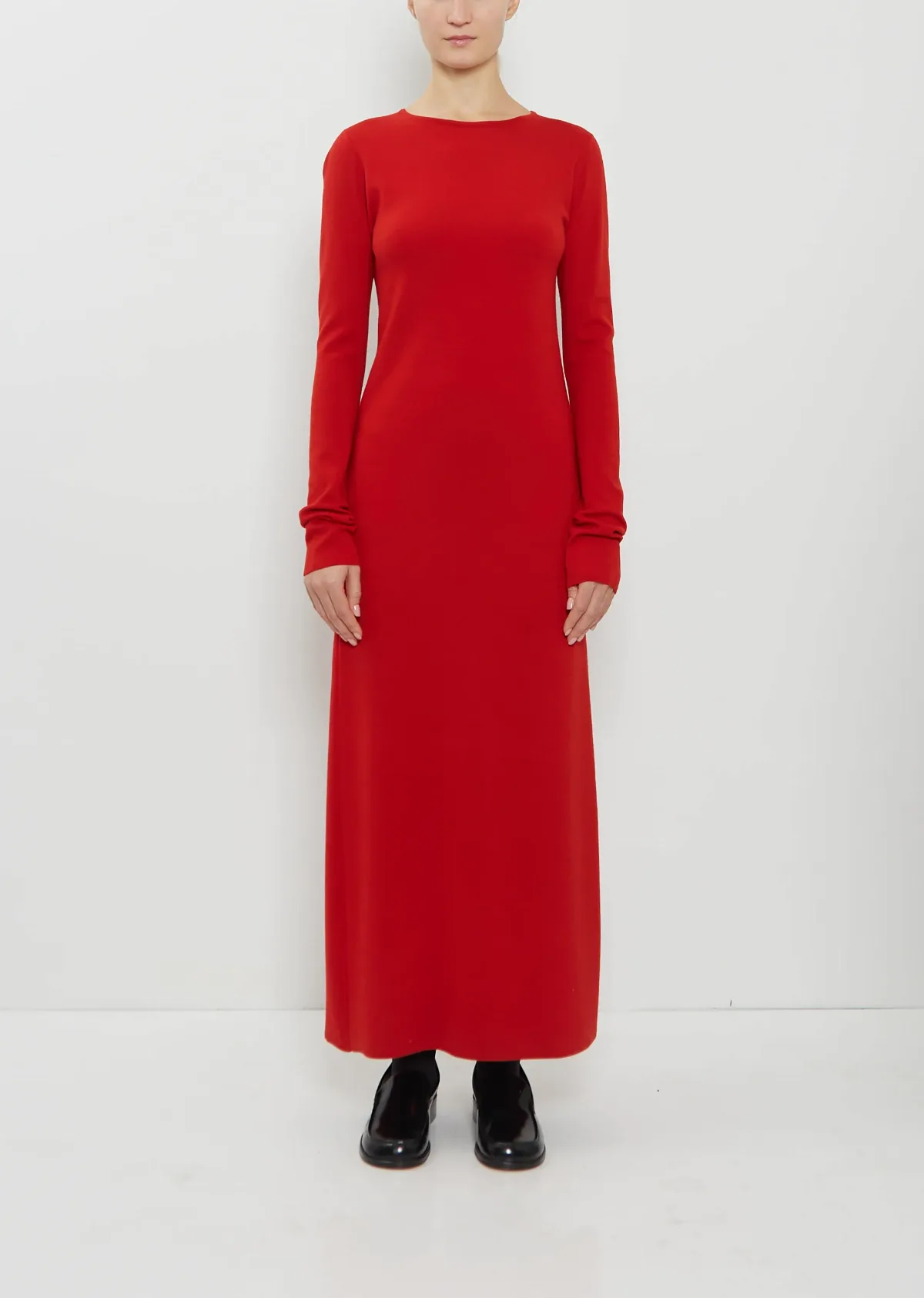 Stretch Wool Double Face Knit Dress by Auralee