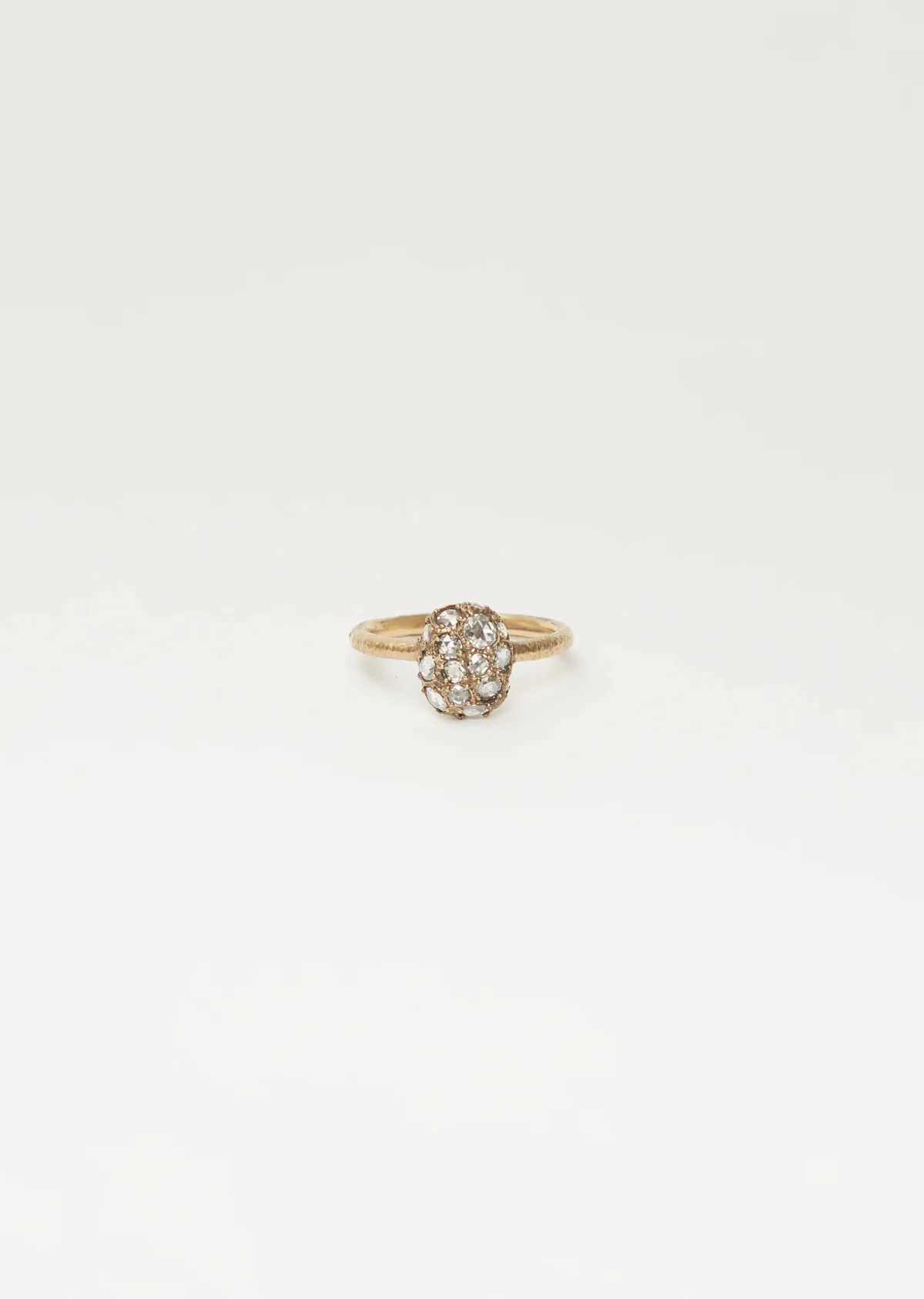 VSL Melee Oval Cluster Ring 18k YG by Noguchi Bijoux