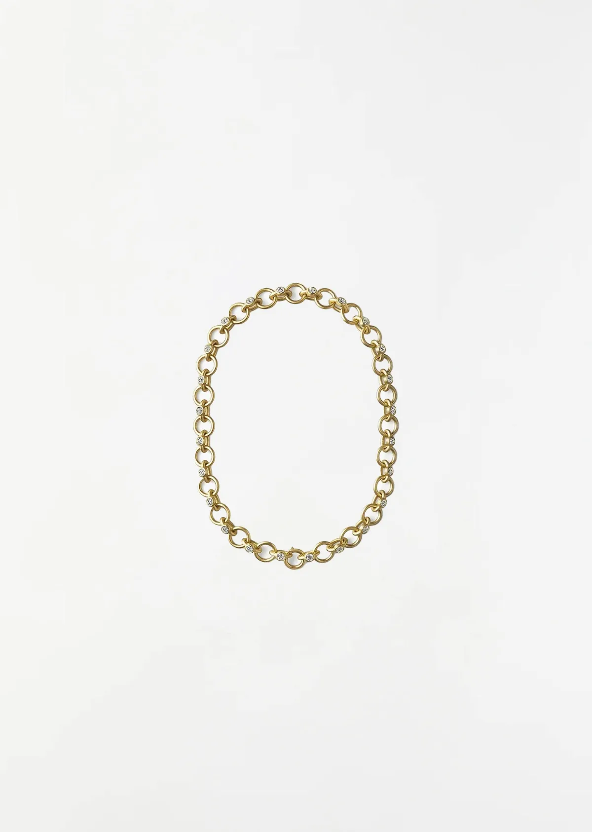 Diamond Link Bracelet 18K Yellow Gold by Shihara