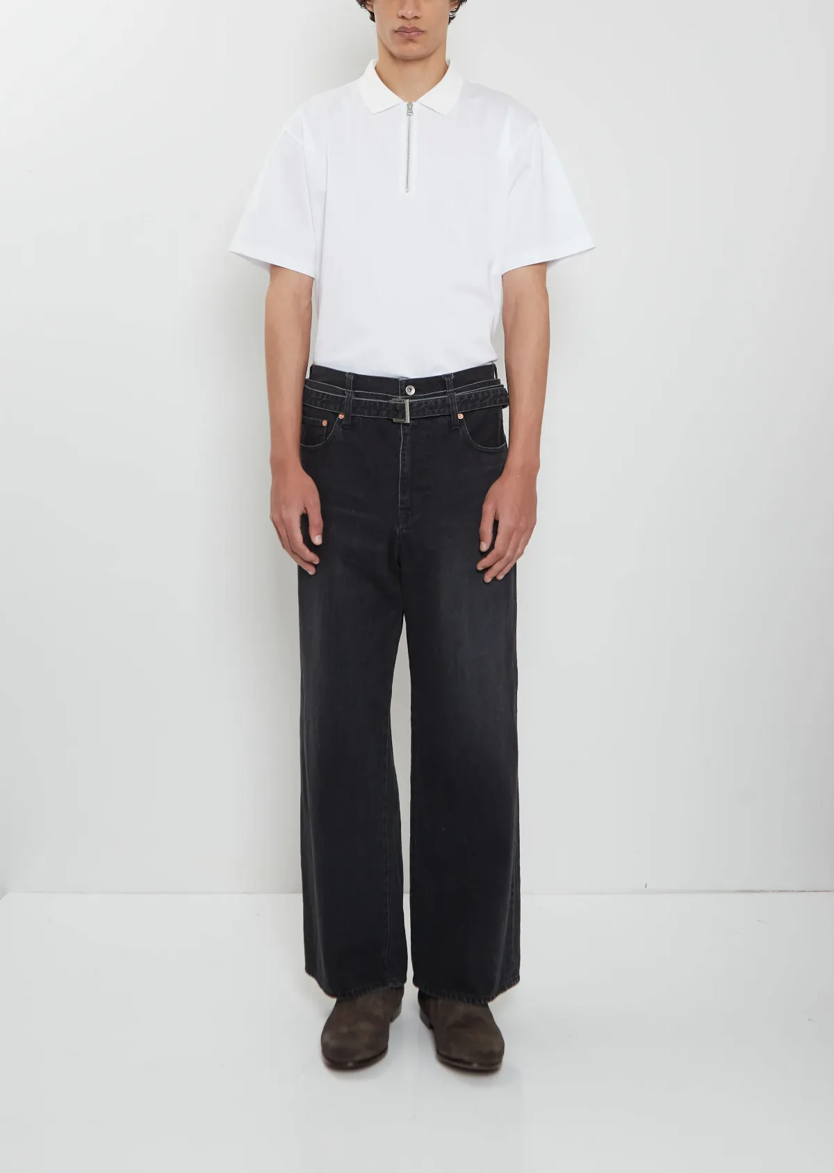 Denim Layered Pants by Sacai