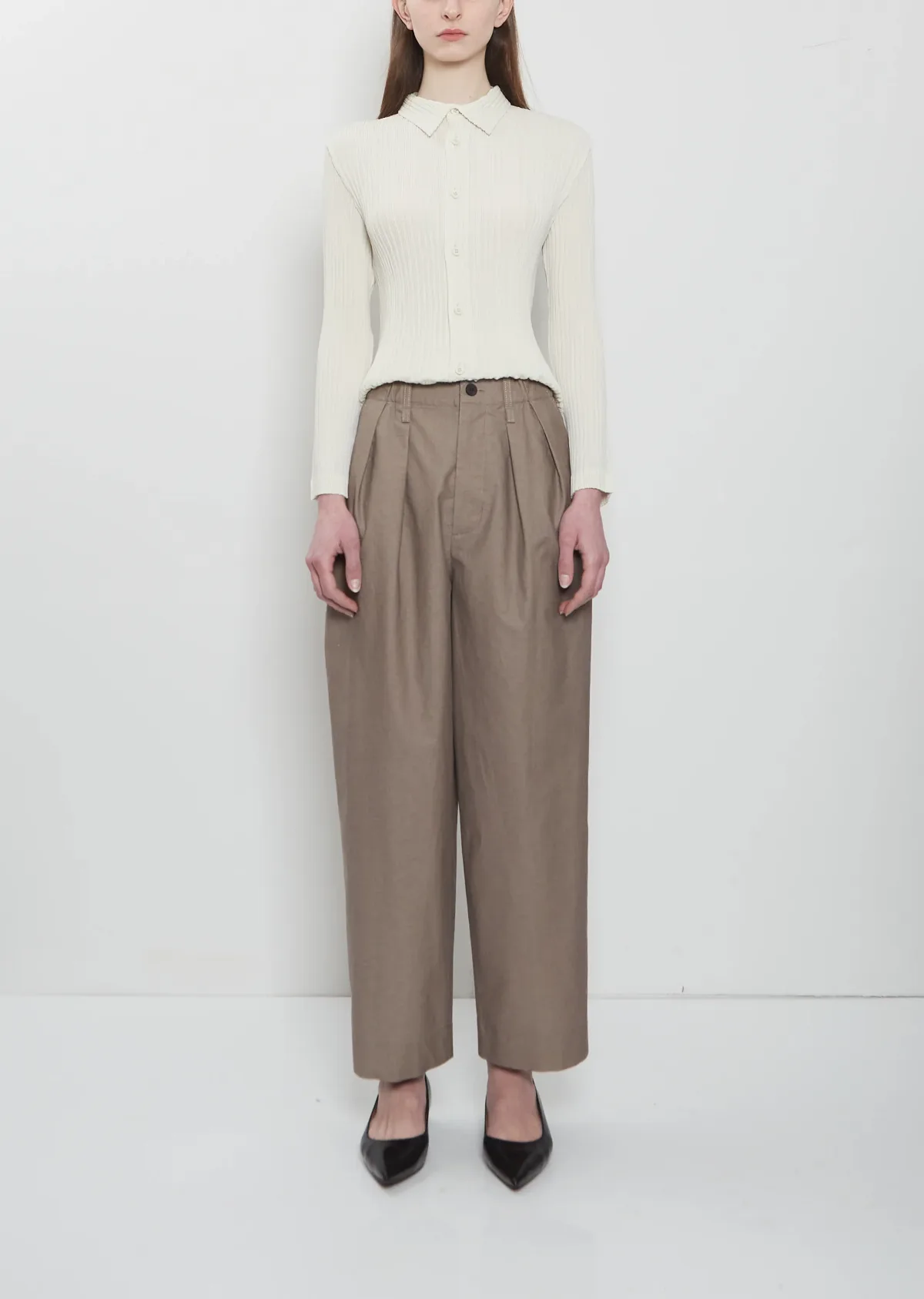Pigment Dyed Wide Leg Pants by Issey Miyake