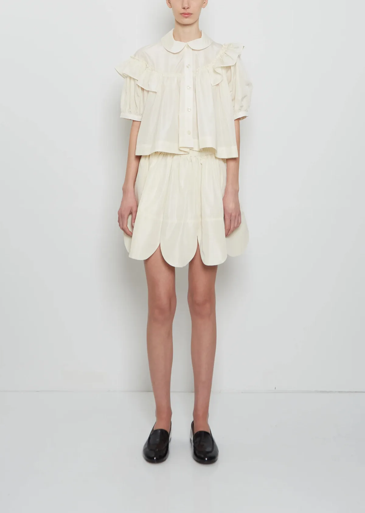 Petal Hem Mini Skirt by Simone Rocha
