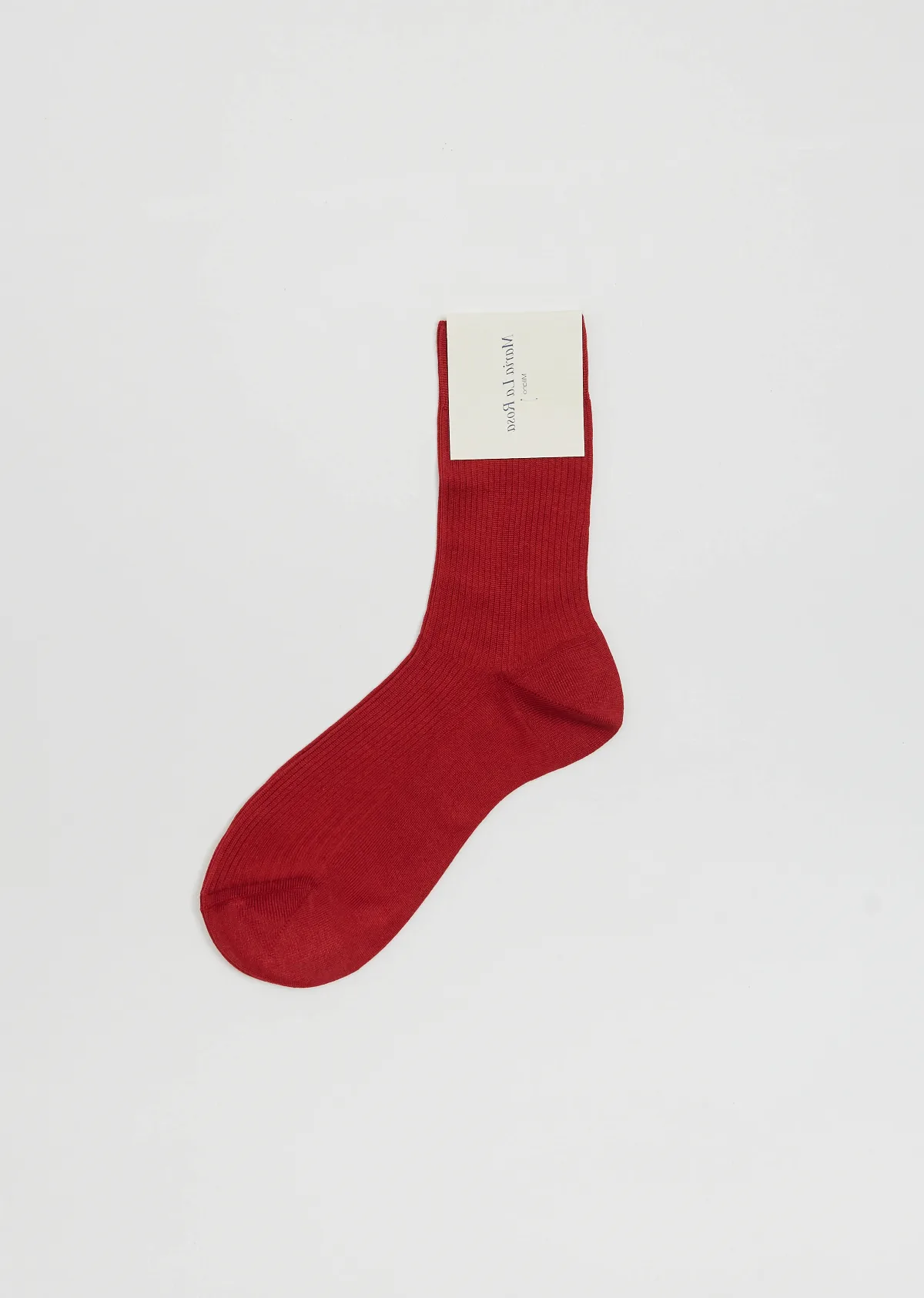 One Ribbed Silk Socks