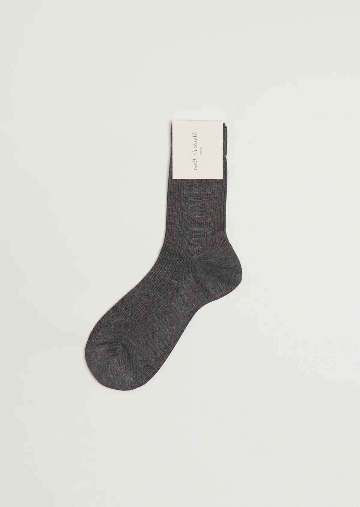 One Ribbed Silk Socks