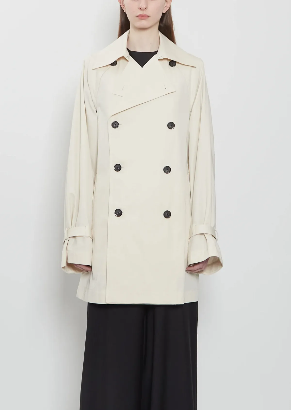 Washed Cotton Trench Coat - Stone by Totême