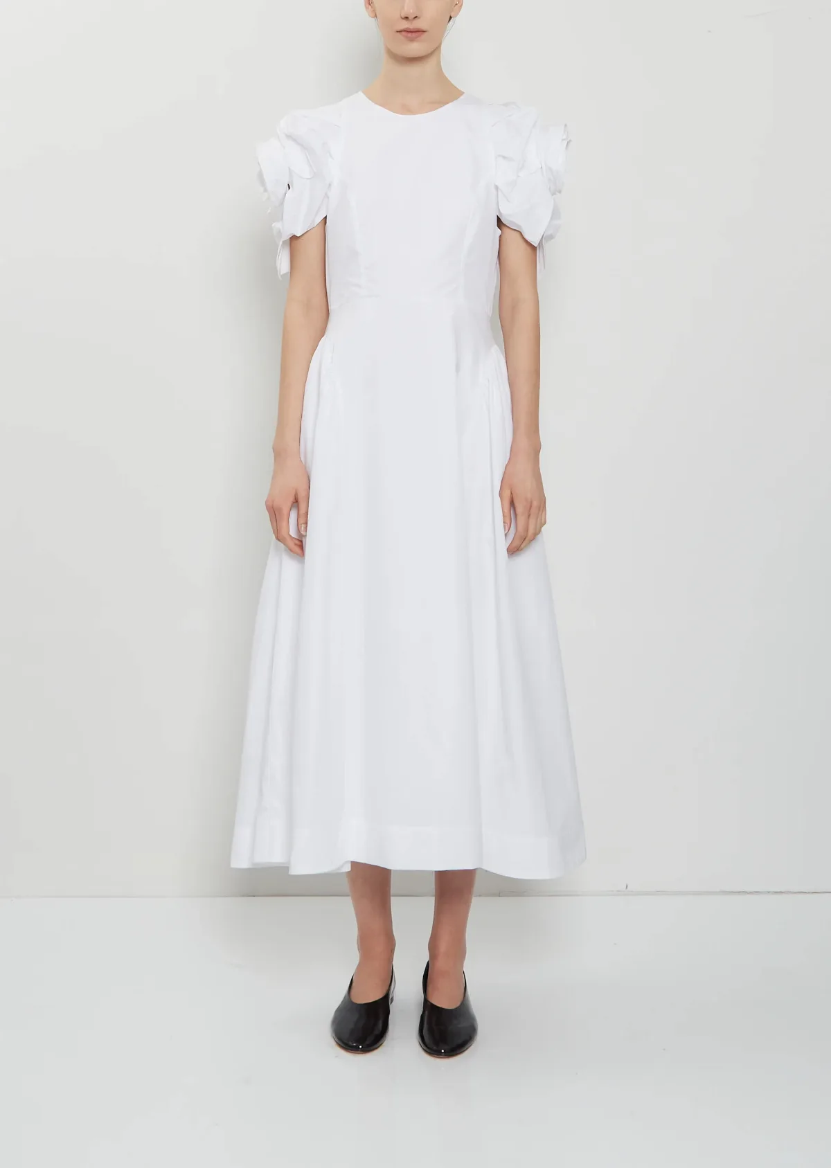 Rose Puff Sleeve Cotton Dress by Simone Rocha