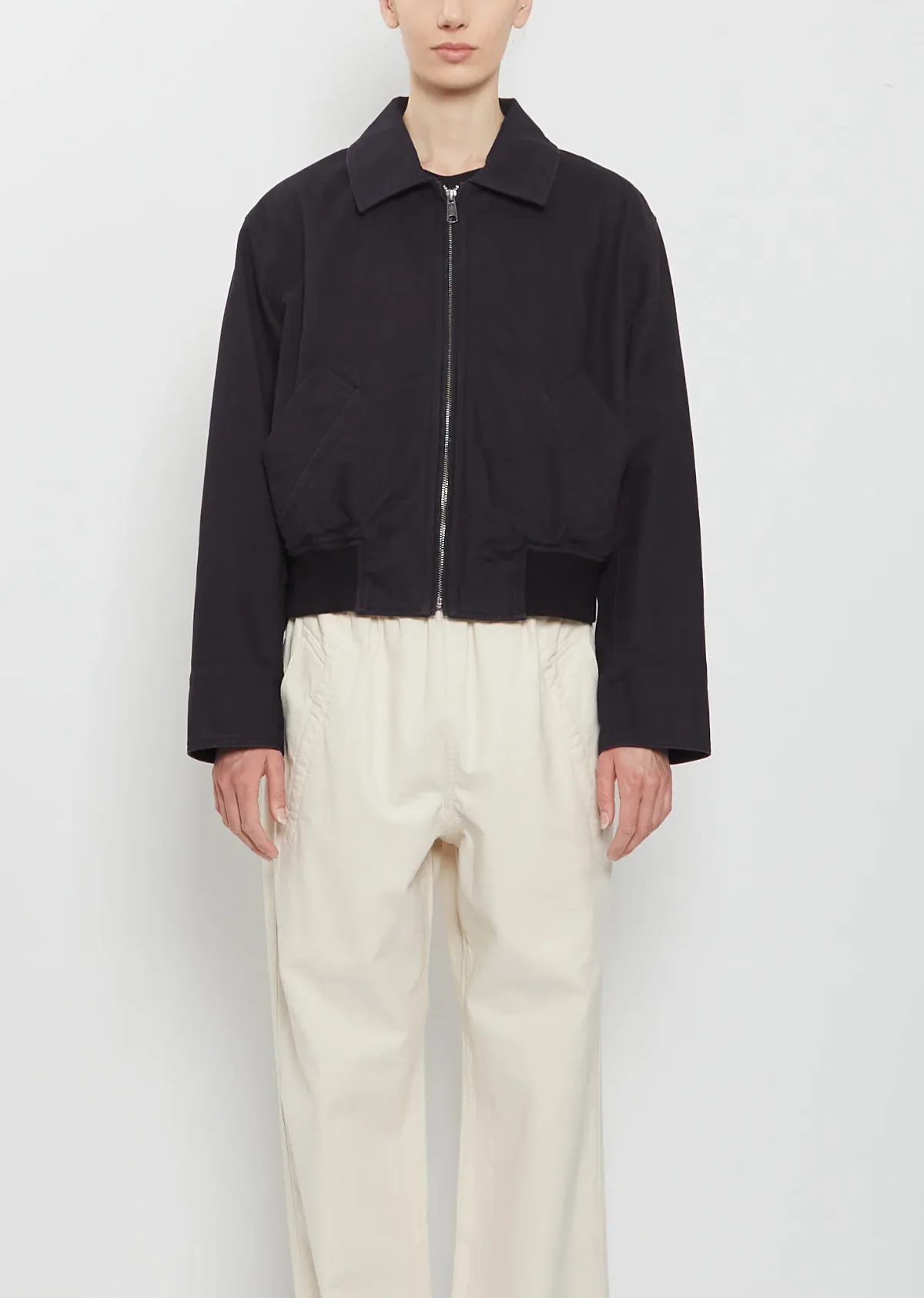 Zip-Up Cotton Bomber Jacket by Mhl by Margaret Howell