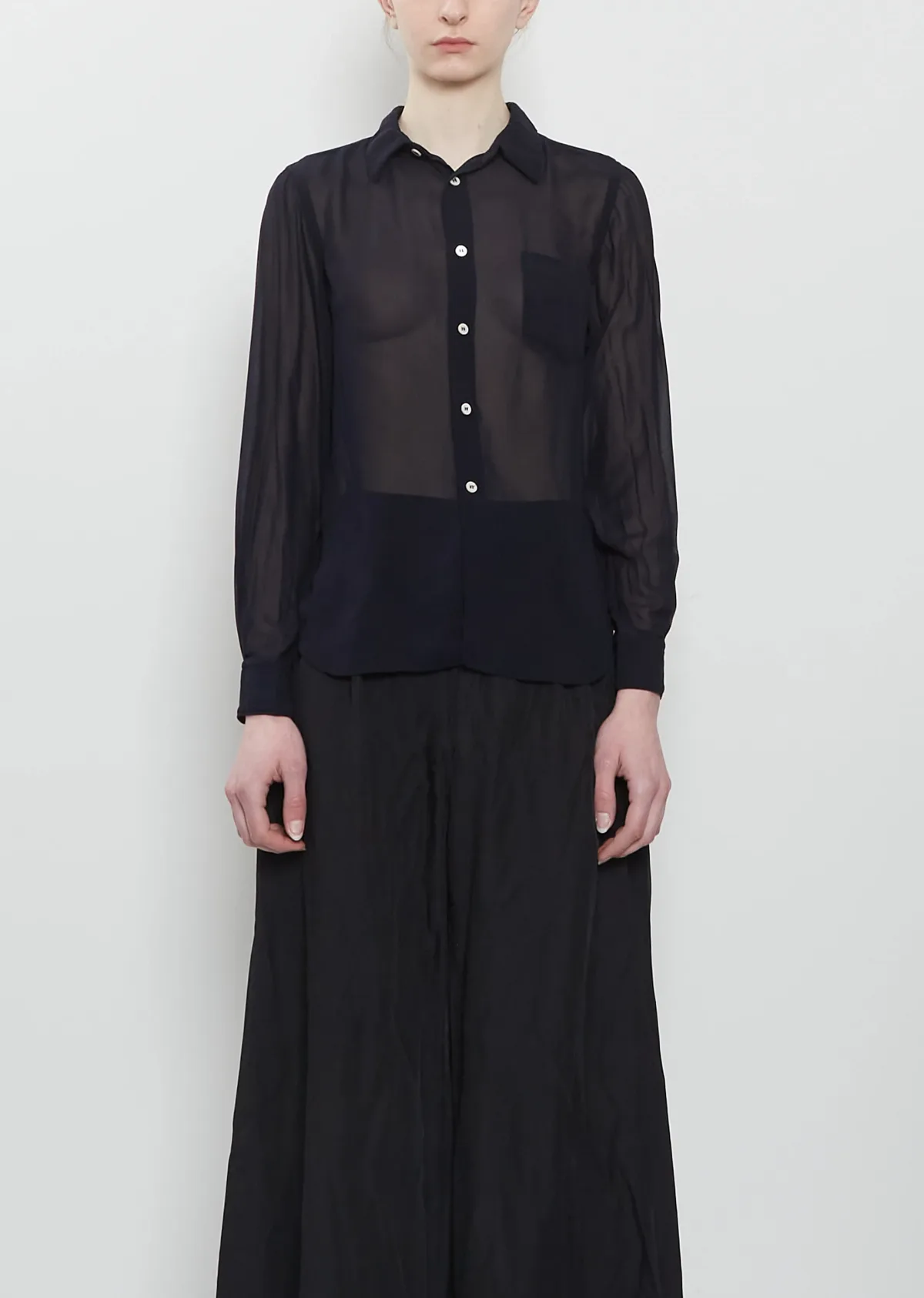 Comme Des Garçons Button Up Sheer Shirt by Comme des Garçons