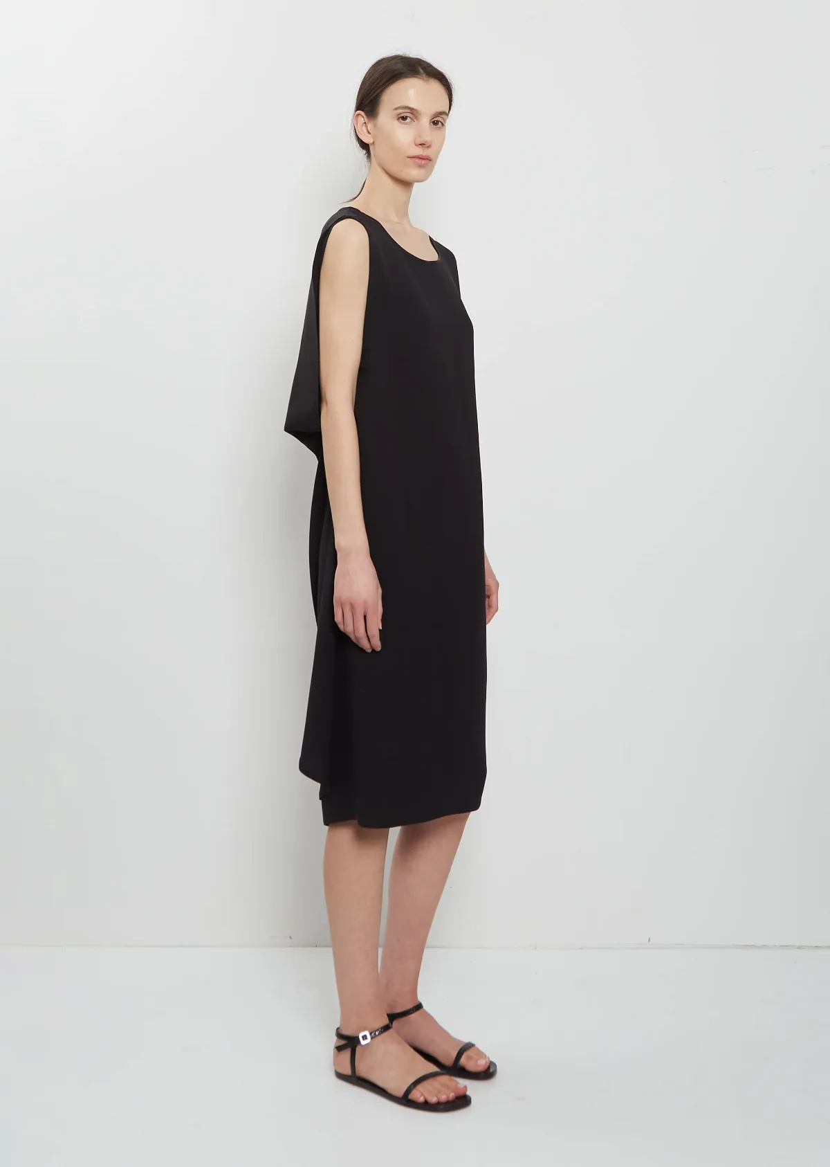 Duan Drape Back Silk Dress by Duan
