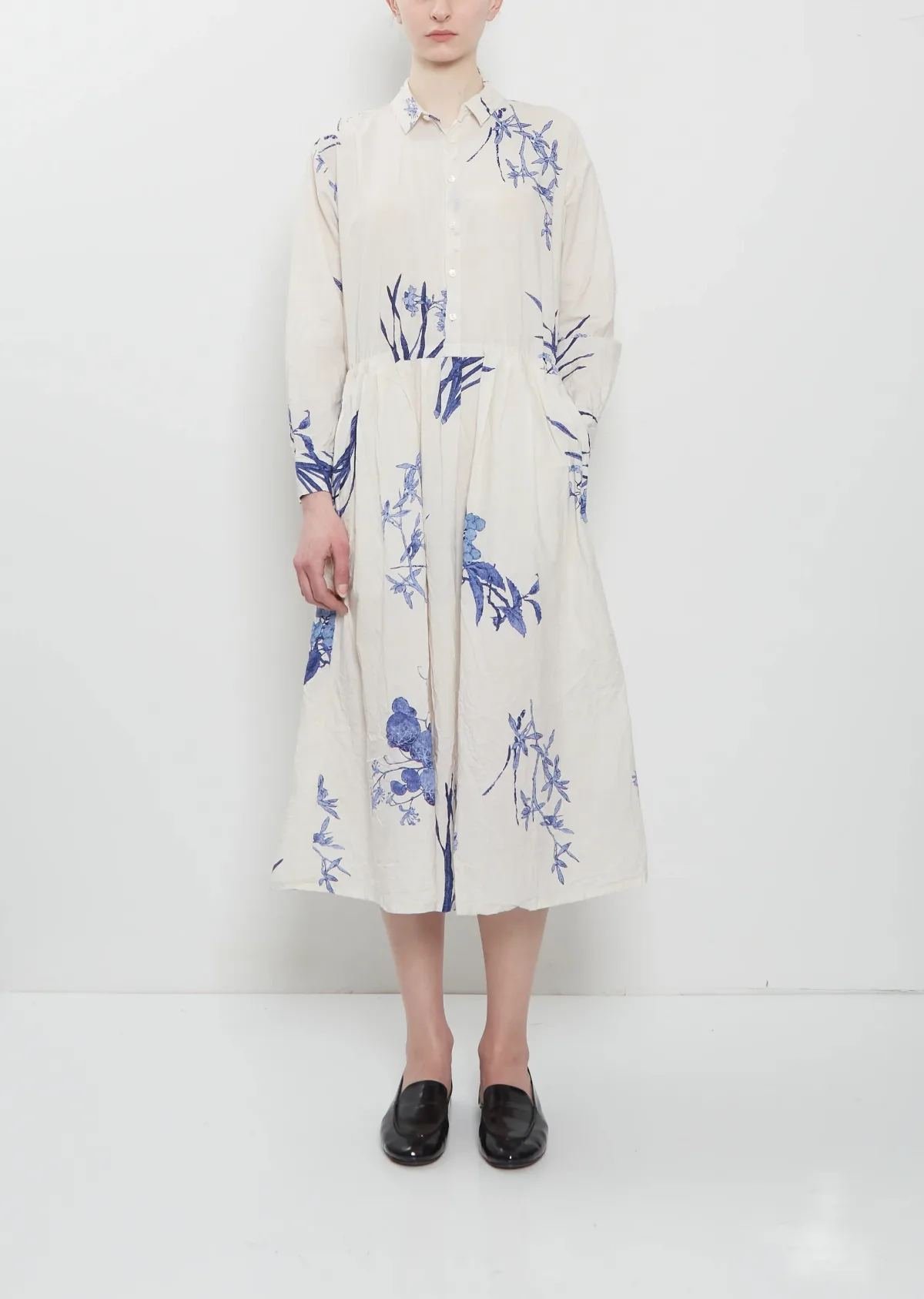 Pas De Calais Japonism Flower Print Dress by Pas De Calais