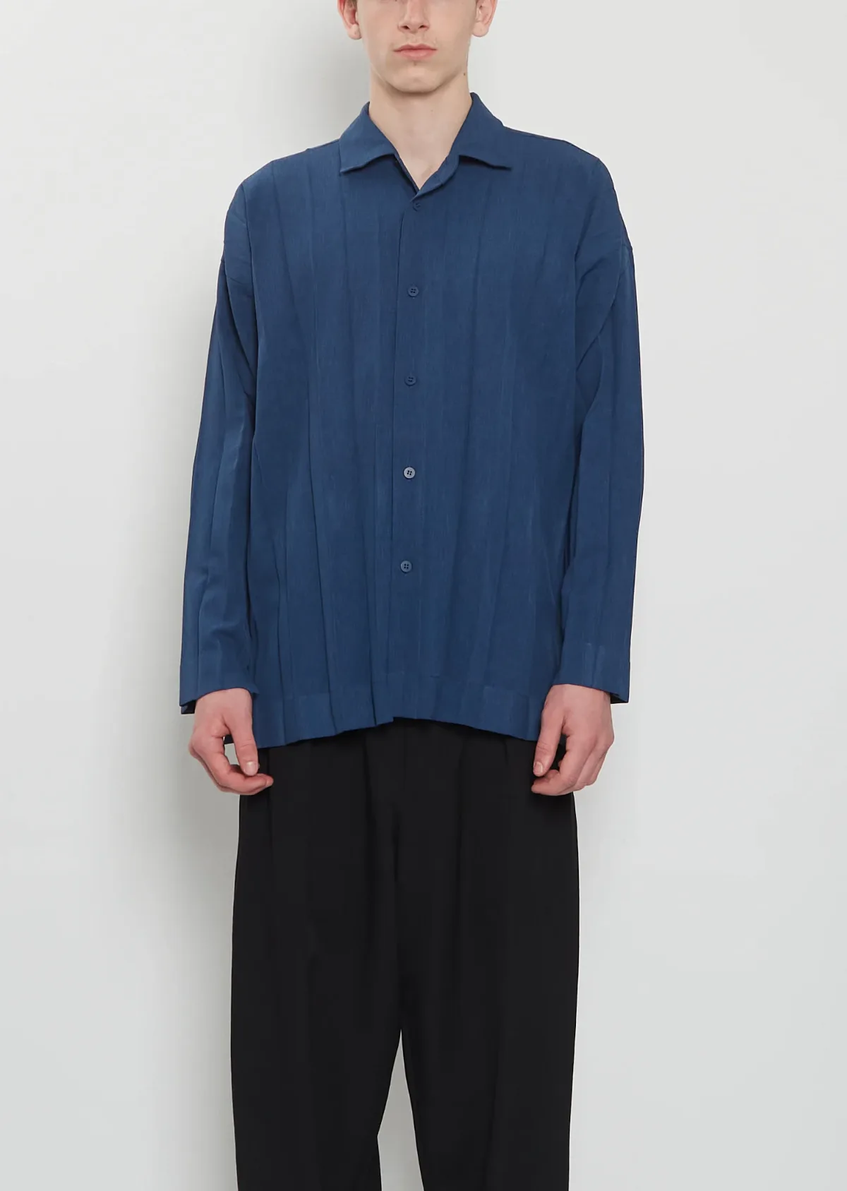 Edge Ensemble Wide Pleats Shirt by Homme Plisse Issey Miyake