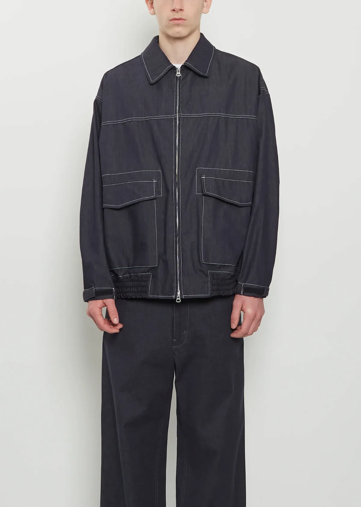 Homme Light Denim Zip Jacket by Comme des Garçons