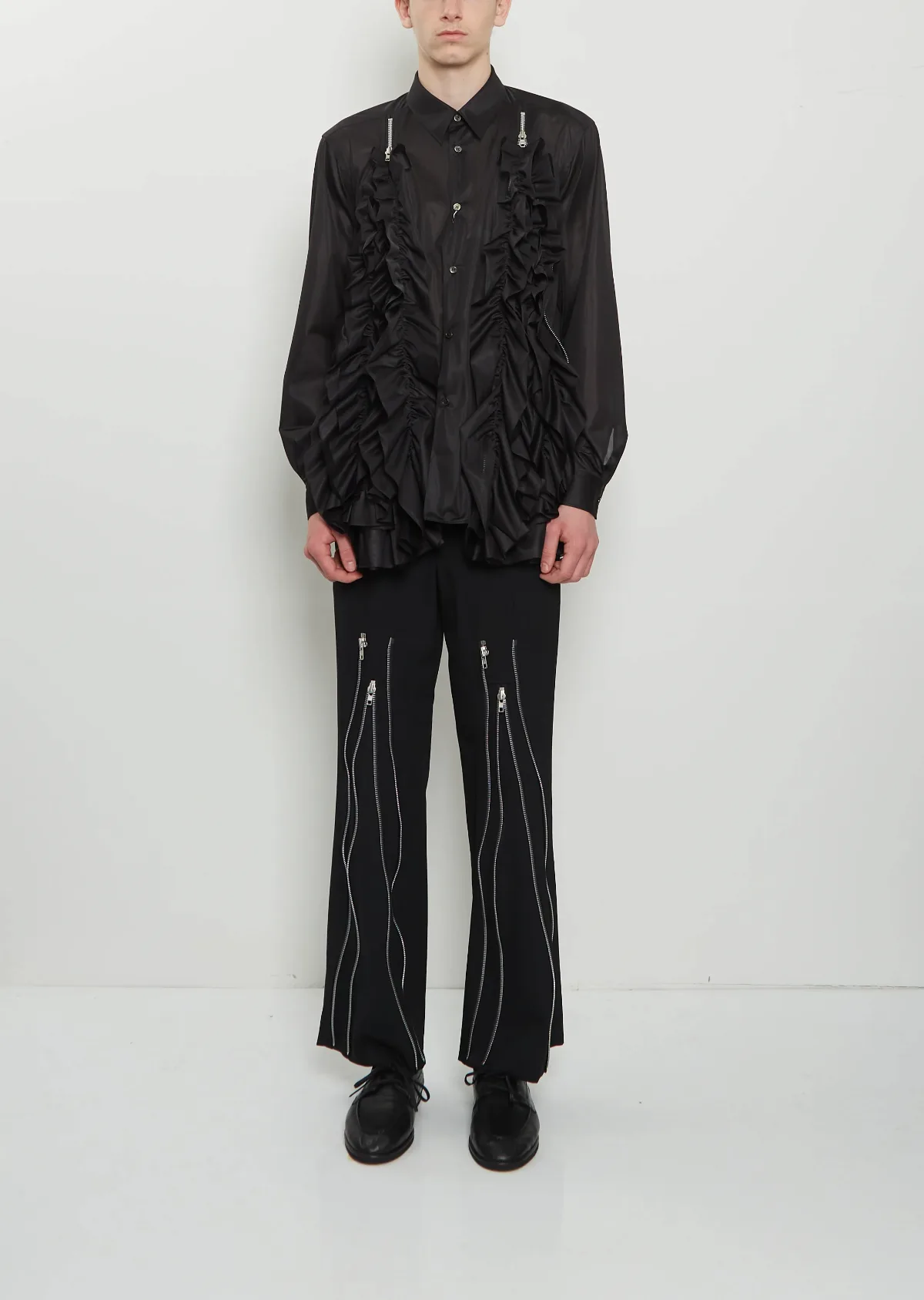 Homme Plus Wool Zippers Tapered Pants by Comme des Garçons