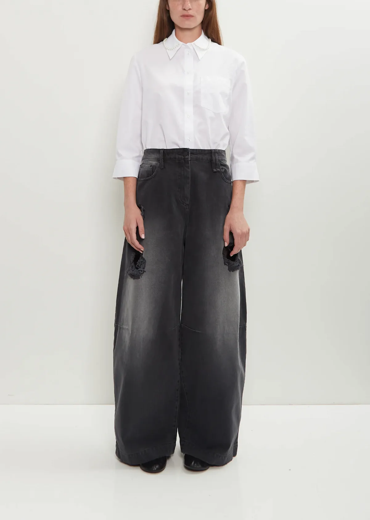 Distressed Puddle Jeans by Simone Rocha